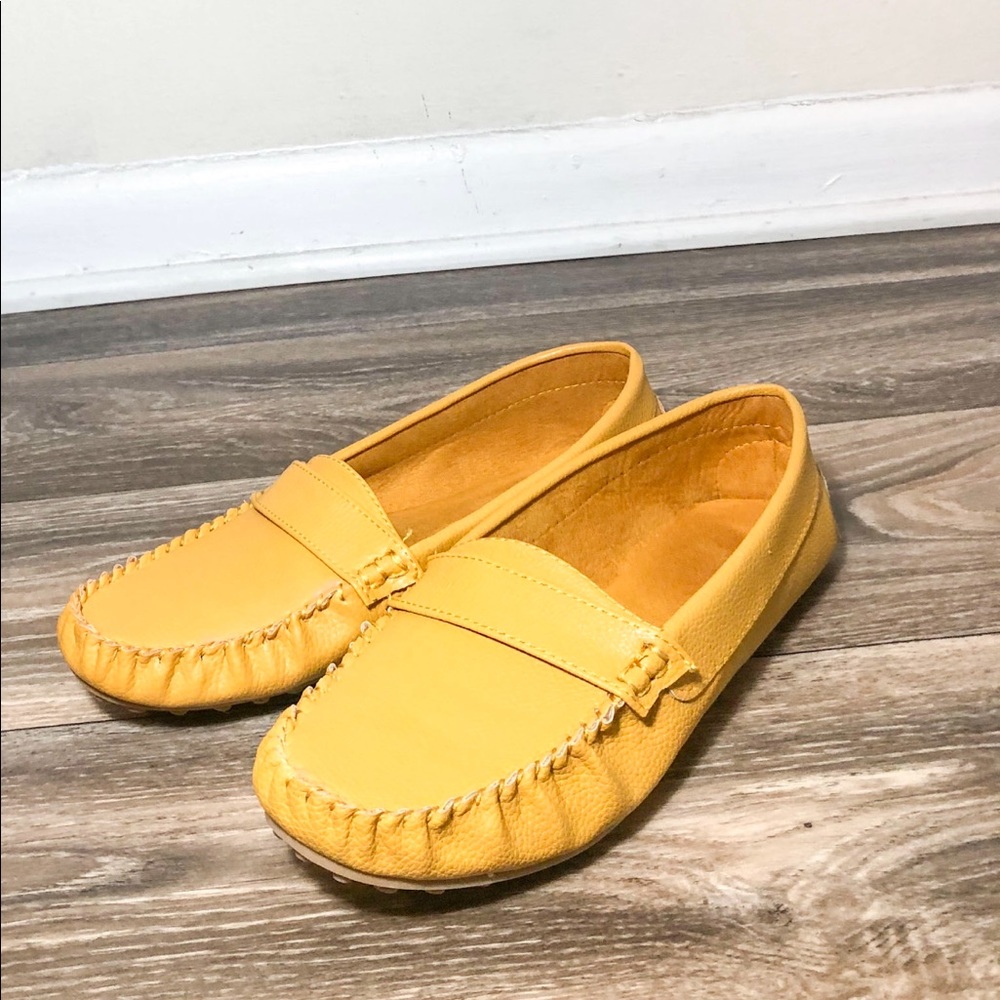 Mustard Slip on Loafers